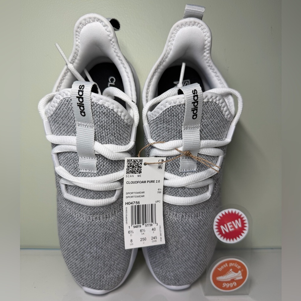 adidas - Size 8 - Woman's Cloudfoam Pure 2.0 shoes H04756 - New with tags - Picture 5 of 8